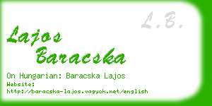 lajos baracska business card